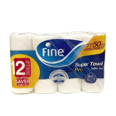 فوط مطبخ فاين سوبريم 60 ورقة × 3 طبقات 12 رول