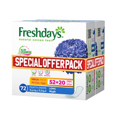 Private Fresh Pantyliner Long 52+20pieces