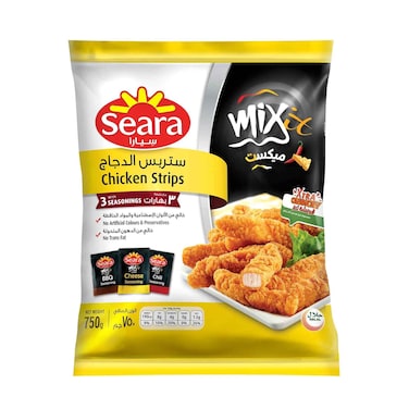 Seara Frozen Chicken Strips Mix It With 3 Seasonings 750g