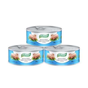 Albadia Farms White Meat Tuna Solid Pack In Water 85gx3 Pieces