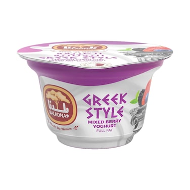 بلدنا زبادي يوناني بالتوت المشكل 150 جرام