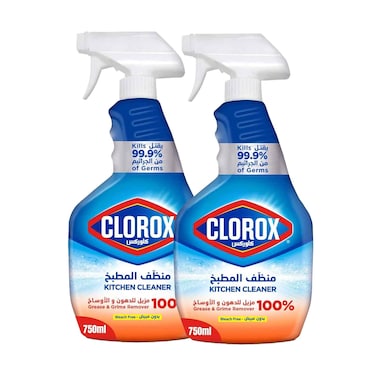 Clorox Kitchen Cleaner Grease &amp; Grim Remover Bleach Free 750mlx2 Pieces