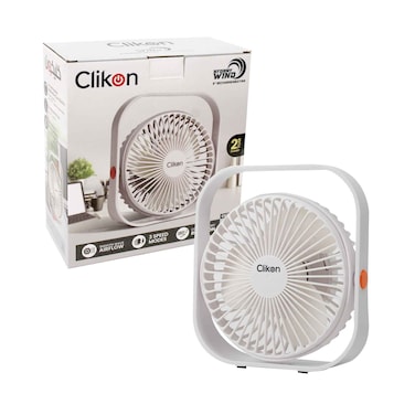 Clikon Rechargeable Fan Stormy Wind CK2037 6 Inches