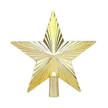 Seasonal 20cm Gold Plastic Tree Topper