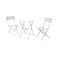 3Pc Metal Bistro Set0