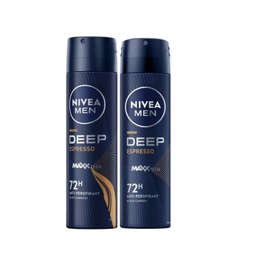 Nivea Men Deodorant Spray Deep Espresso 150mlx2 Pieces