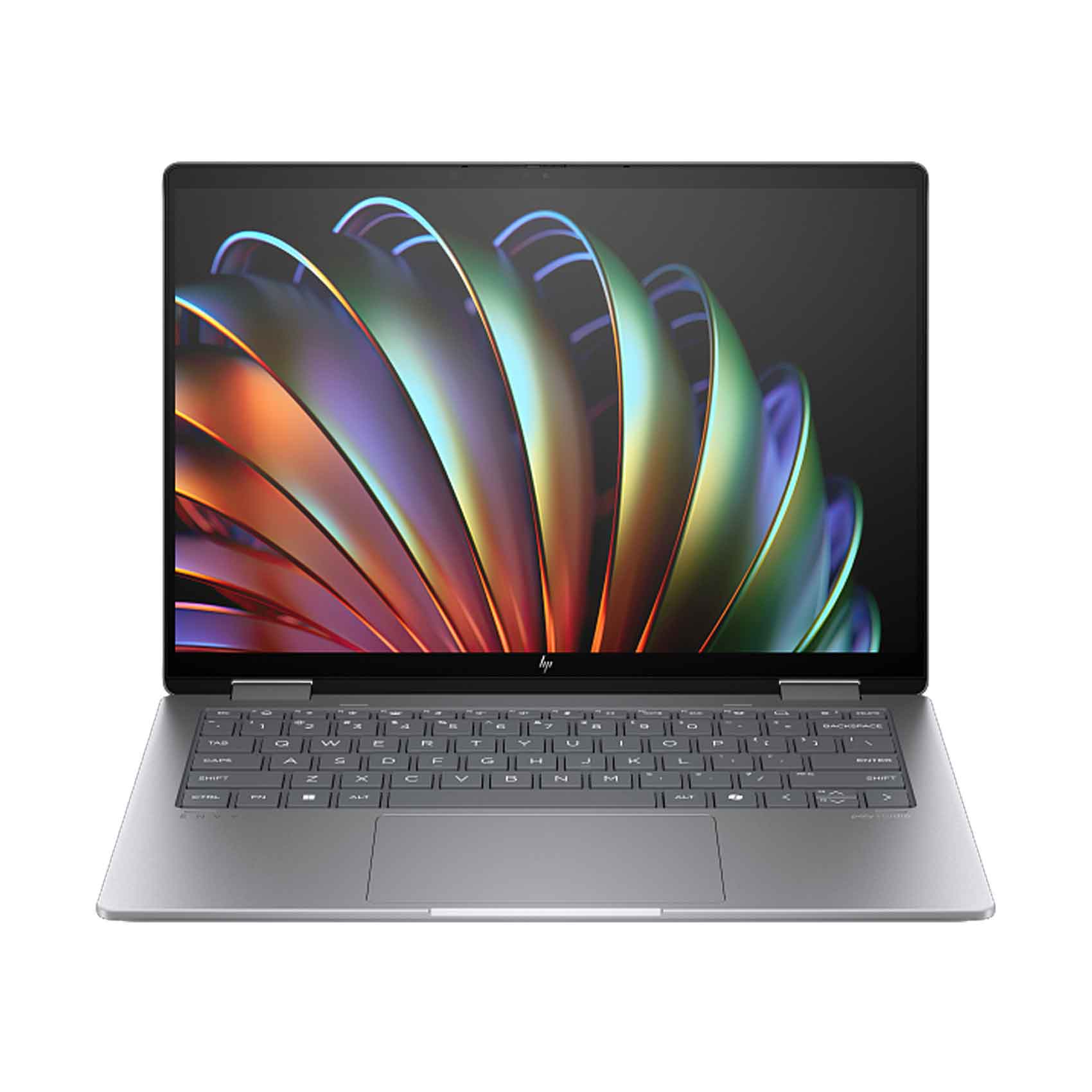 HP Laptop Envy x360 2-in-1 14-fa0000ne A19YCEA Windows 11 Home AMD R5-8640HS 16GB LPDDR5-6400 MT/s 512GB PCIe Gen4 NVMe M.2 SSD 14 inches Meteor Silver Aluminum