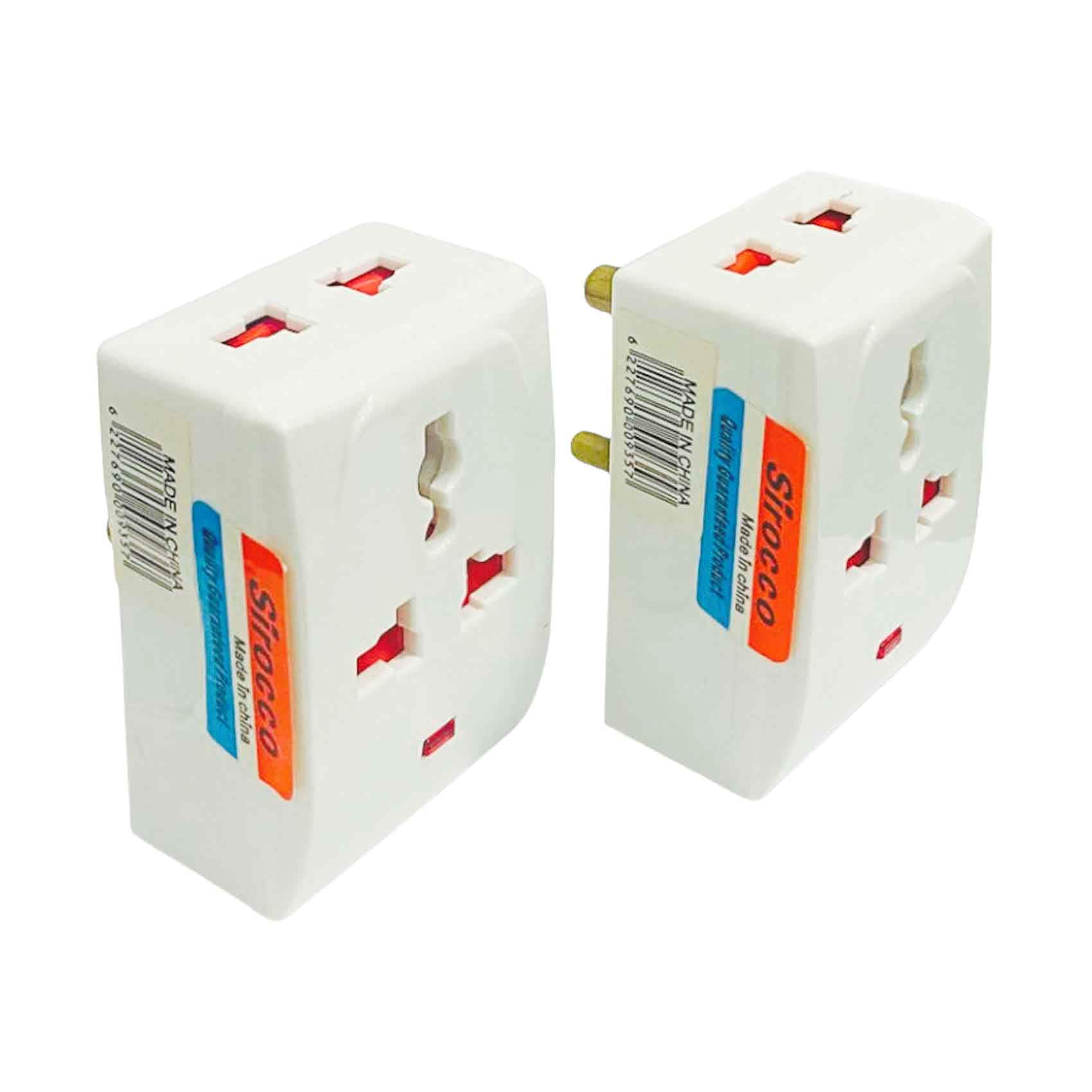 Sirocco 6 A 3 Way Universal Adaptor 2 Pieces