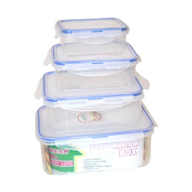 مجموعة صناديق تخزين الطعام مكونة من 4 قطع