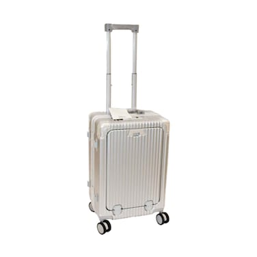Abs Hard Trolley And  Pc Silver Cabin Luggage