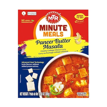 MTR Minute Meals Paneer Butter Masala Creamy Cottage Cheese Curry 300g
