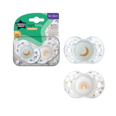 تومي تيبي 18-36 شهرًا أقرب إلى الطبيعة ليلاً 2 لهاية تقويمية للأسنان، موديل متنوع