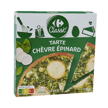 كارفور فطيرة سبانخ مع الجبن الماعز الكلاسيكية 400 جرام