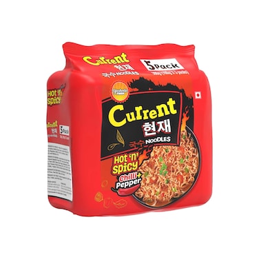 Current Hot 'N' Spicy Chili Pepper Noodles 75gx5 Pieces