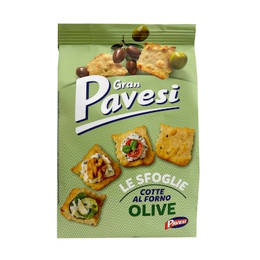 Gran Pavesi Le Sfoglie Cotte Al forno Olive Cracker 180g