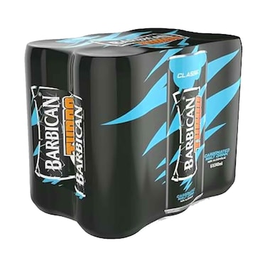 مشروب الشعير الغازي باربيكان توربو كلاسيك الخالي من الكحول 240 مل × 6 قطع