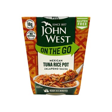 John West On The Go Mexican Tuna Rice Pot Jalapeno Salsa 120g