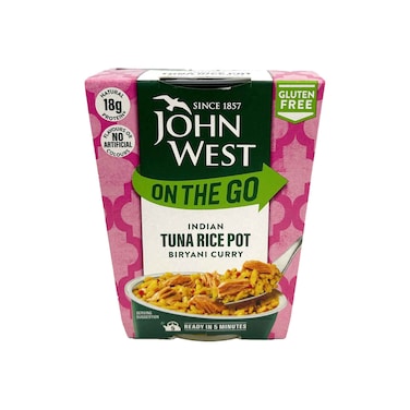 كاري البرياني الهندي بالتونة والأرز من جون ويست أون ذا جو 120 جم