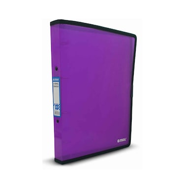 ملف حلقات ماكسي مقاس A4 مع 4 حلقات أرجواني شفاف