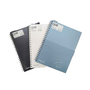 دفتر ملاحظات 3 مواضيع ناست بلس A4 120 ورقة مع جيب أمامي متنوع