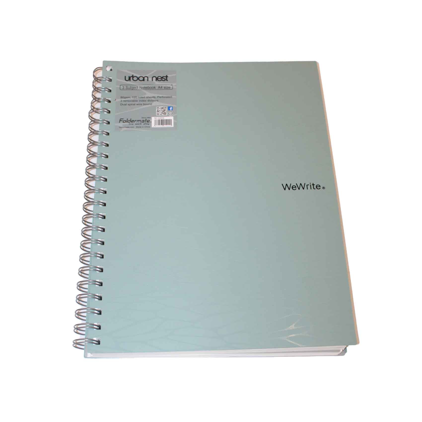 3 Subject Notebook A4 120Sheet Assorted