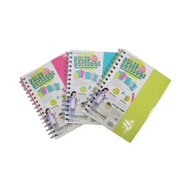 We Write 3 Subject Ruled Notebook A5 120 Sheets Assorted