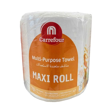 Carrefour Mutli Purpose Towel Maxi Roll 500 Sheets