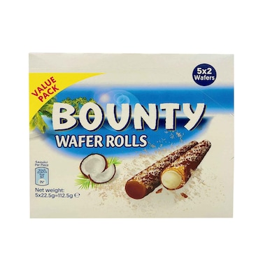 باونتي ويفر بجوز الهند المقرمش 22.5 جرام × 5 قطع