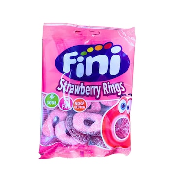 Fini Strawberry Rings Gluten Free Candy 80g
