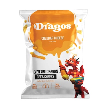 Dragos Puffed Corn With Cheddar Cheese Flavor 100g