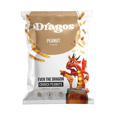 Dragos Puffeded Corn With Crunch Peanut 100g