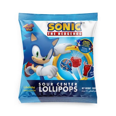 Sonic Lollipops Sour Center Cola 168g
