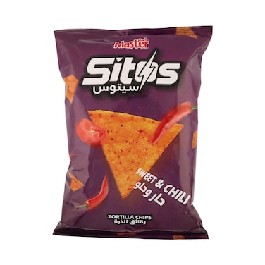 رقائق التورتيلا الحلوة والفلفل الحار من ماستر سيتوس 125 جرام