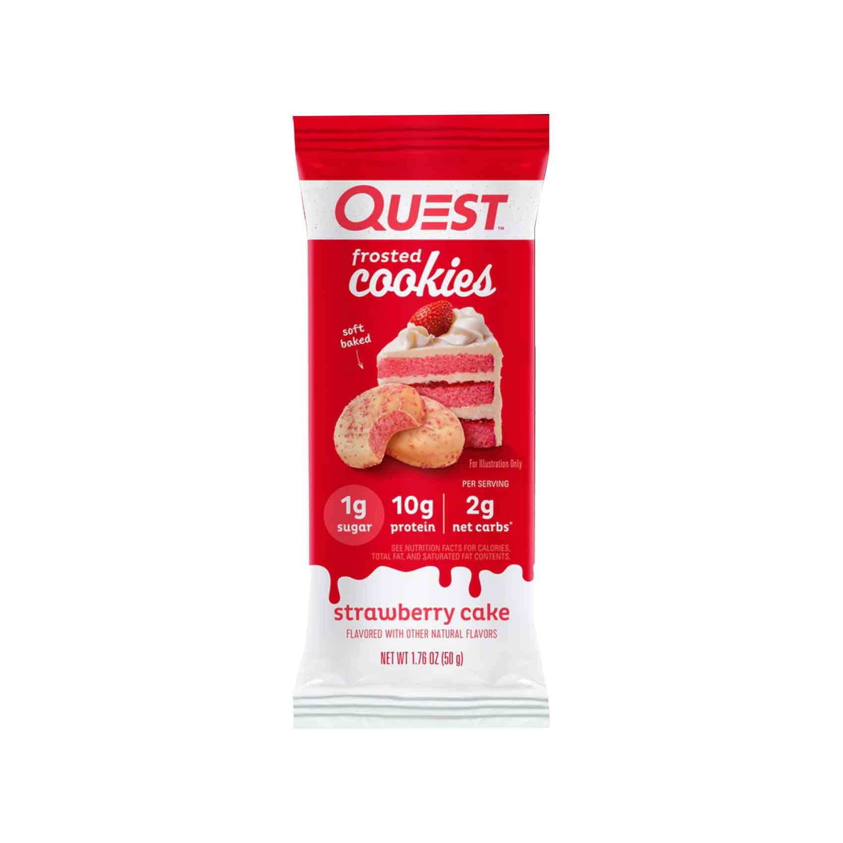 Quest Frosted Cookies Strawberry Cake 50gr