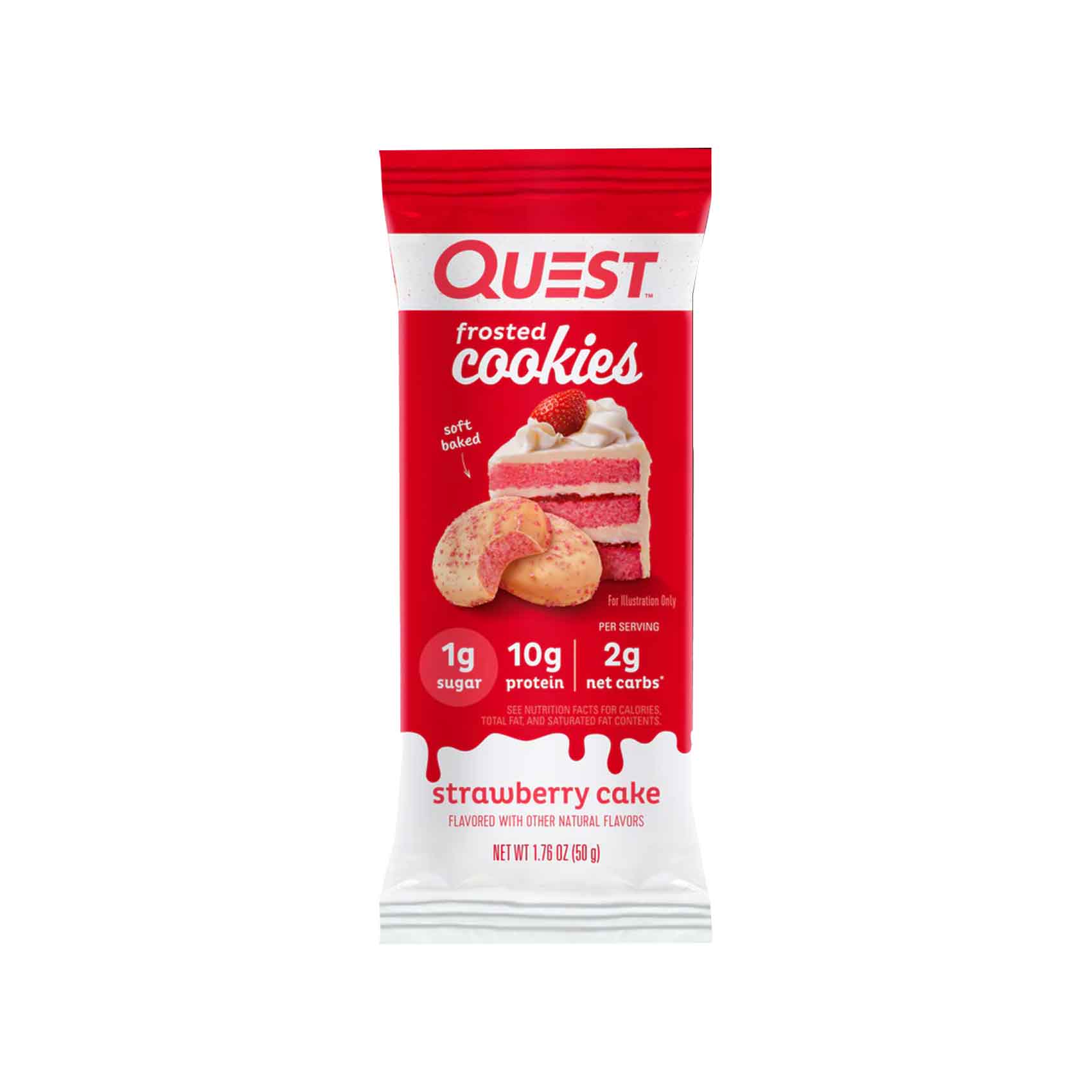 Quest Frosted Cookies Strawberry Cake 50gr