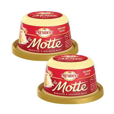 President Beurre Doux La Motte Unsalted Butter 250gx2 Pieces