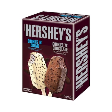 Hershey's Cookies And Creme with Cookies And Chocolate Ice Cream Stick 90ml Pack of 4