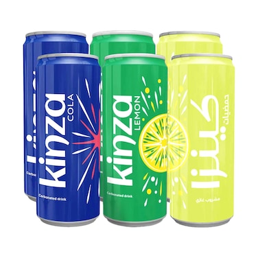 مشروب غازي كينزا كولا علبة متنوعة 250 مل × 6 قطع