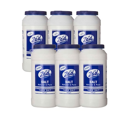 Zad Iodized Table Salt 700gx6 Pieces