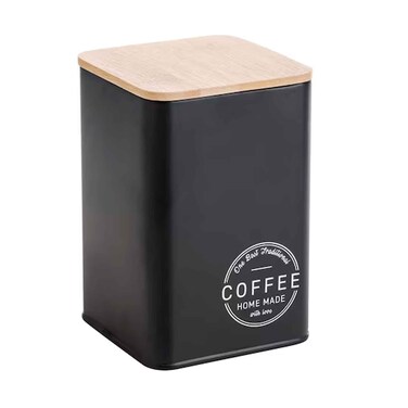Coffee Canister With Bamboo Cover 1l