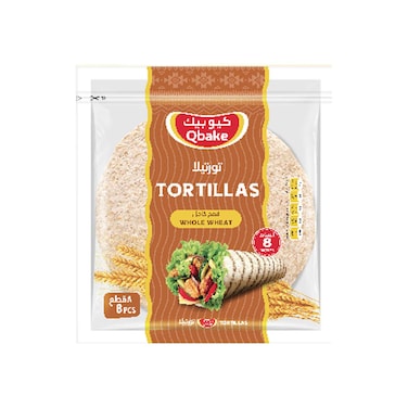 Qbake Tortillas Whole Wheat Wraps 360g