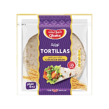 Qbake Tortillas Plain Flour Wraps 562g
