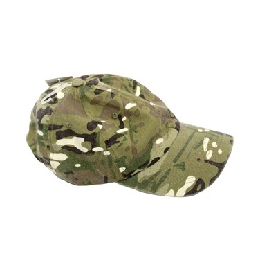 قبعة بطبعة عسكرية من المجموعة، لون بيج