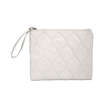 LA Collection Clutch Bag 22x17cm White