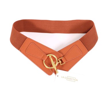 La Collection Women Belt W8cm L68cm Free Size Brown