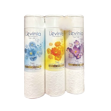 Levinia Talc Powder Enriched With Bearberry Assorted 250gx3 Pieces