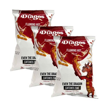 Dr Puffs Drago's Chips Assorted 100gx3 Pieces