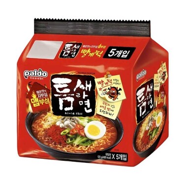 Paldo Teumse Ramen Spicy Instant Noodles 120gx5 Pieces