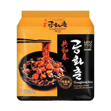You Us Gonghwachun Black Bean Sauce Instant Noodles 195gx4 Pieces