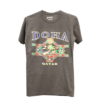 Ladies Tshirt Doha, Small Size Black/Grey
